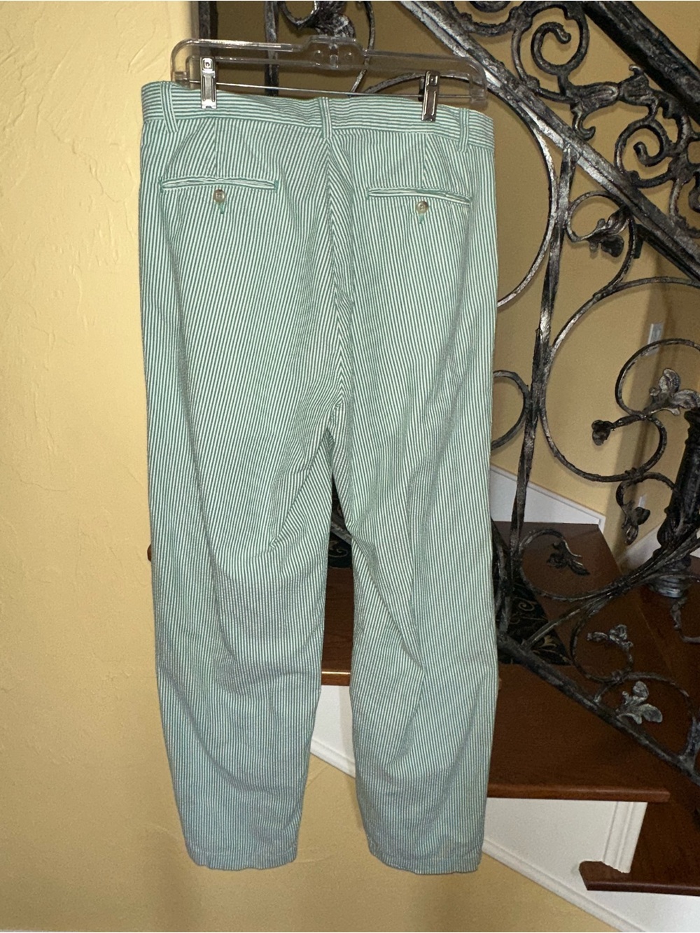 Polo Ralph Lauren Striped Green Seersucker Pants - Picture 8 of 9